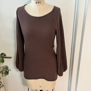 Vintage CALYPSO Christiane Celle Brown  Cashmere Sweater Size Medium